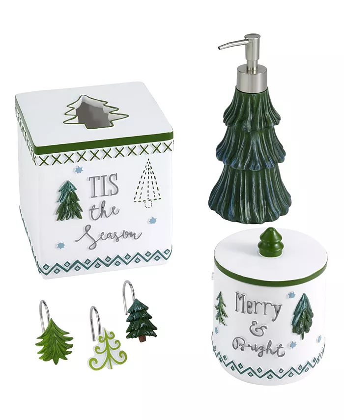 Avanti Christmas Trees Holiday Resin Tissue Box Cover