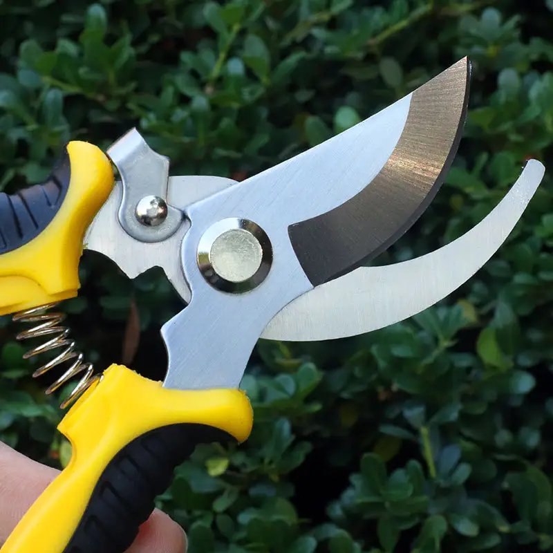 8 Inch Professional Sharp Scissors Stainless Steel Blades Garden Hand Held Pruning Shears