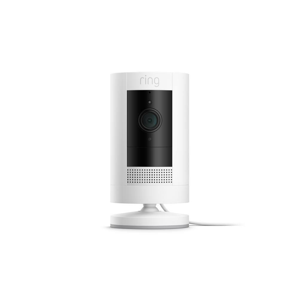 Ring Stick Up Cam Plug-In - IndoorOutdoor Smart Security Wifi Video Camera with 2-Way Talk Night Vision White 8SW1S9-WEN0