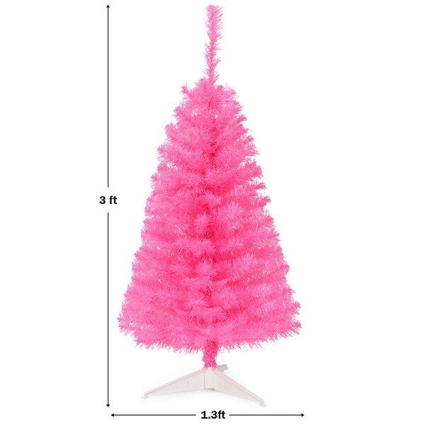 36 Inch Unlit Artificial Christmas Halloween Mini Tree with Plastic Stand