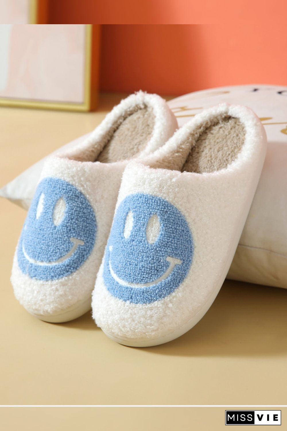 Smile Unisex Fluffy Slippers