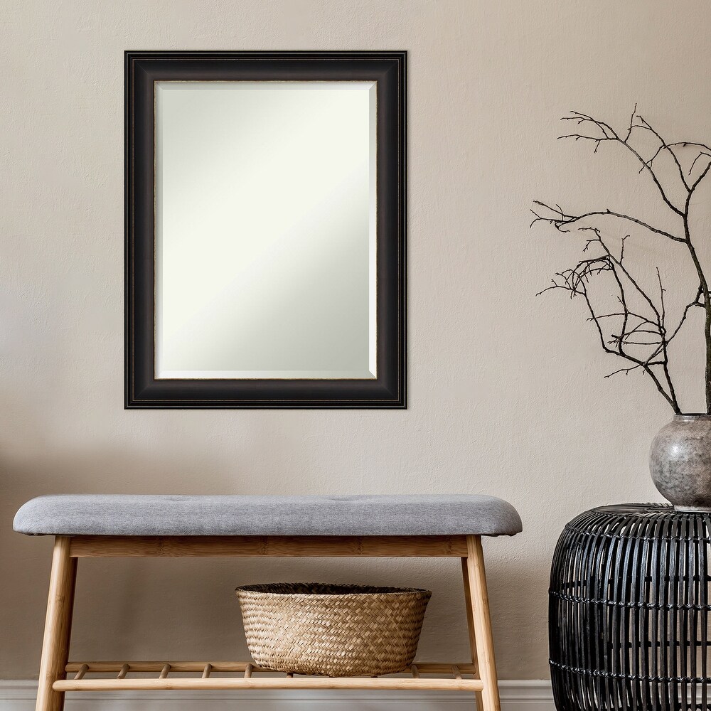 Beveled Wall Mirror   Trio Oil Rubbed Bronze Frame