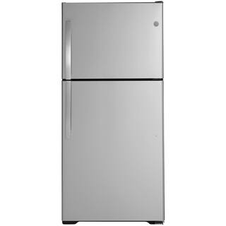 GE 19.2 cu. ft. Top Freezer Refrigerator in Stainless Steel ENERGY STAR GTE19JSNRSS