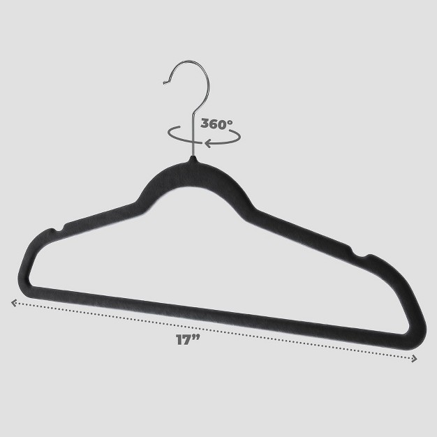 50 pack Velvet Hanger Ultra thin Ivory Hangers Non slip For Skirts And Pants Hangers Homeitusa