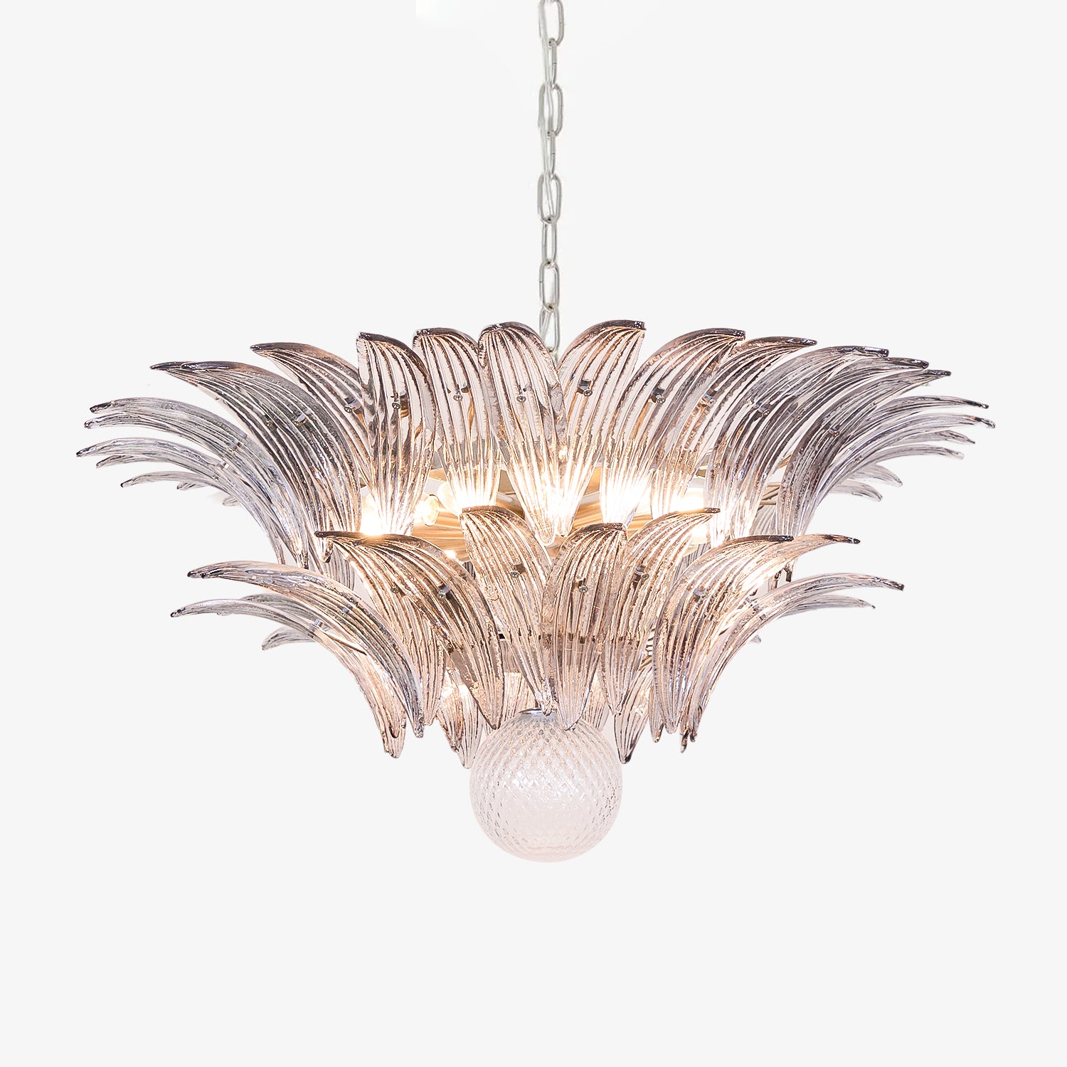 Murano Palmette Transparent Chandelier