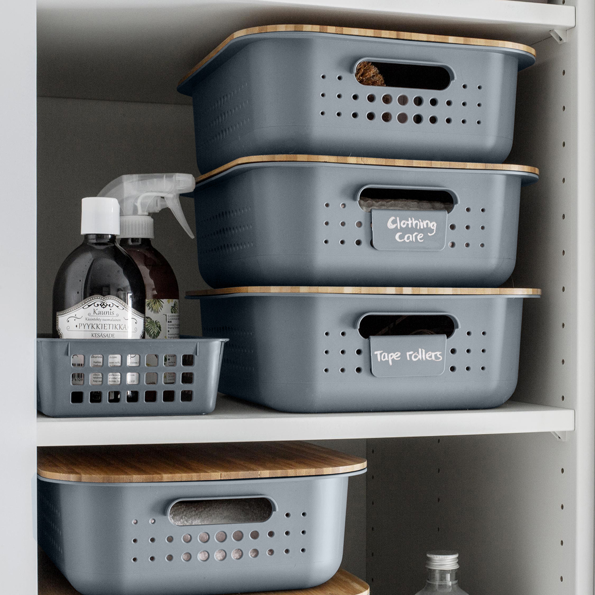 White Nordic Storage Baskets with Handles