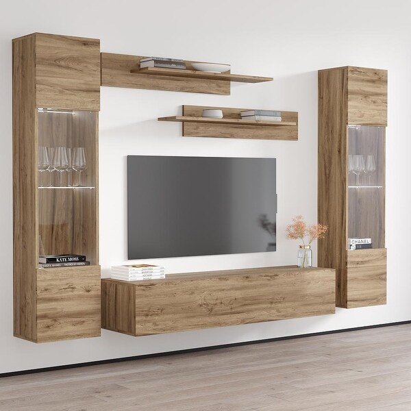 Strick and Bolton Hadi 5-piece Wall-mounted Entertainment Center Set