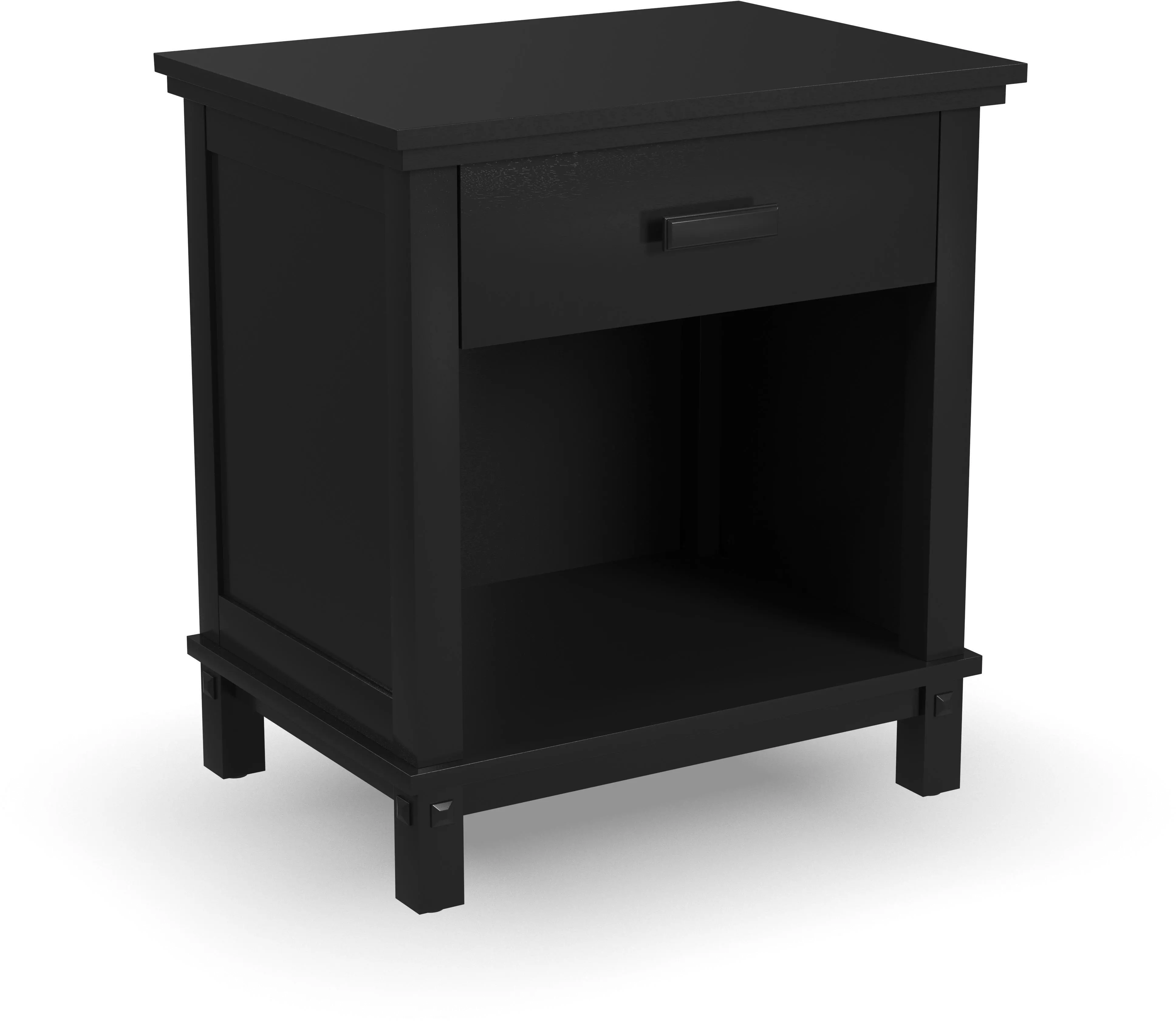 Oak Park Black Nightstand