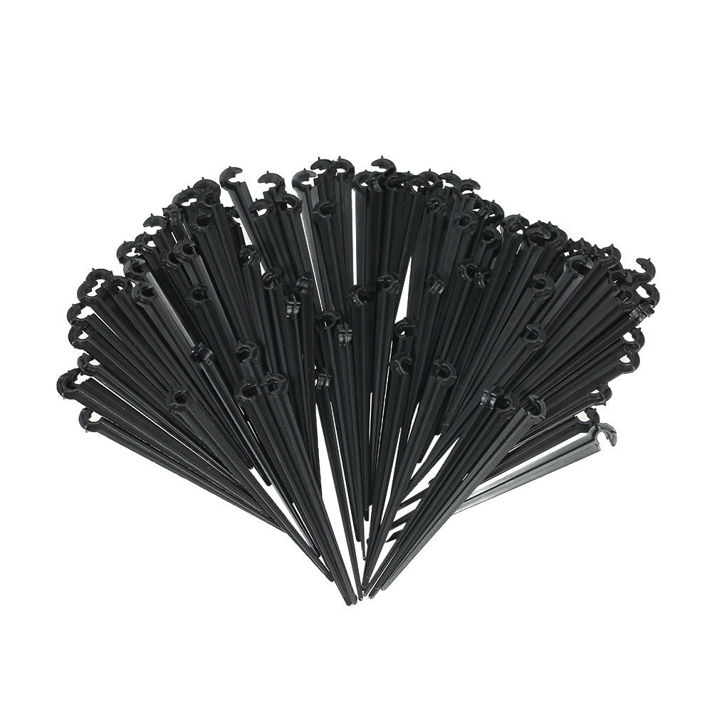 100pcs Fixed Stem Drip Irrigation Value Pack of Support Stakes for Flower Beds Herbs Garden