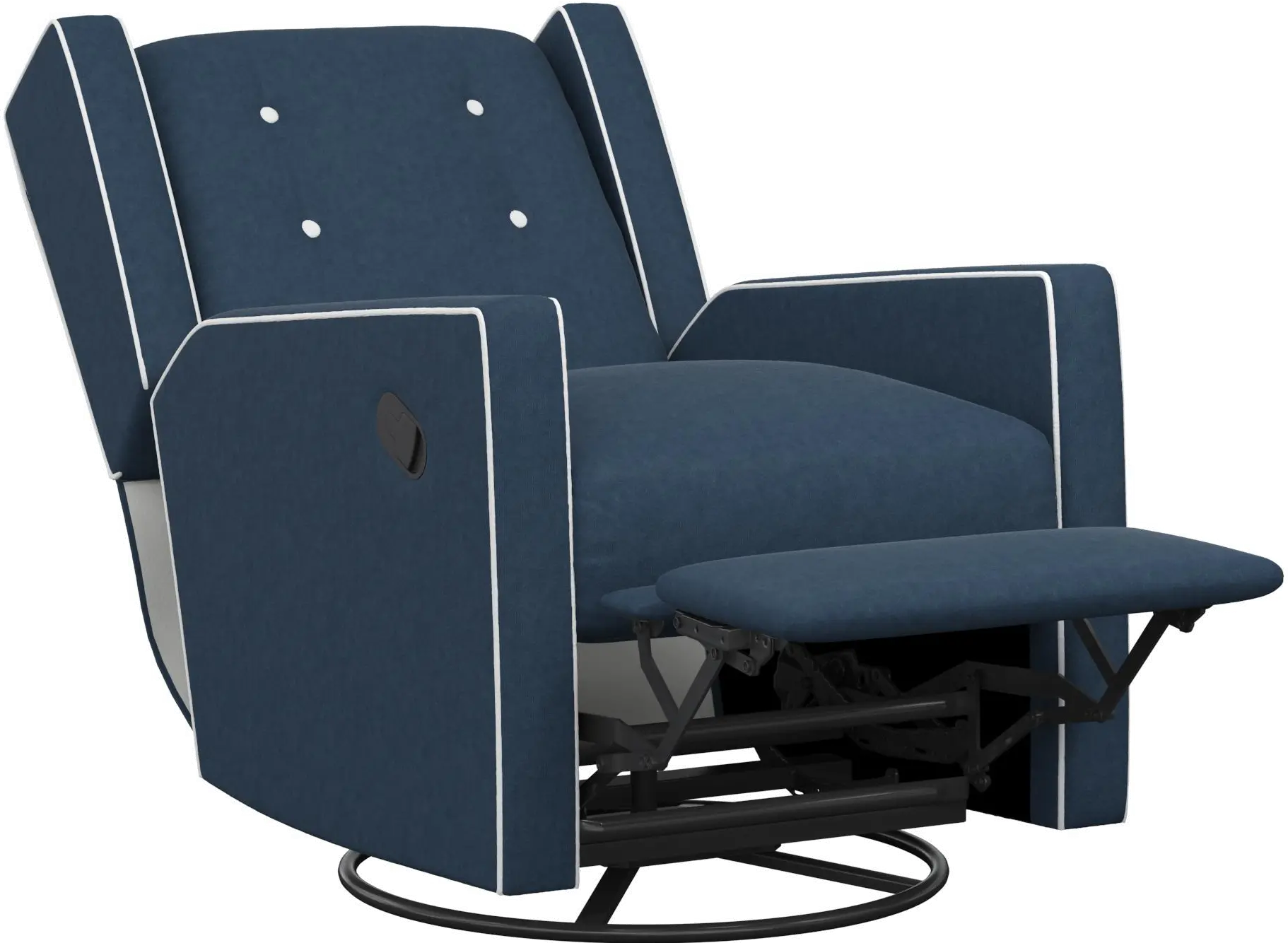 Mariella Blue Nursery Swivel Recliner Chair