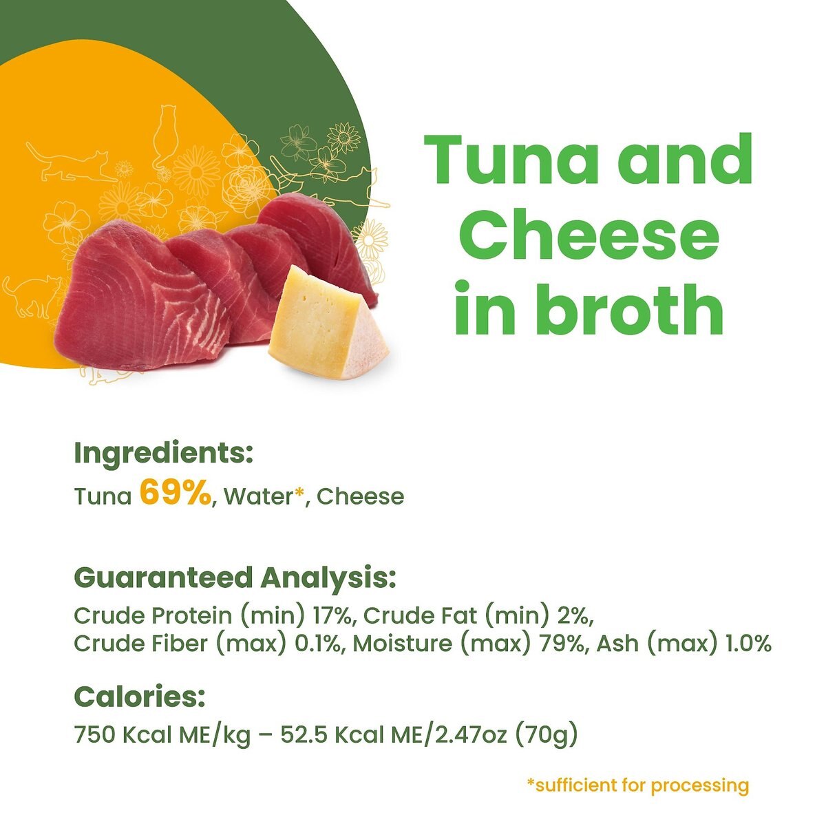 Almo Nature HQS Natural Tuna and Cheese in Broth Grain-Free Canned Cat Food