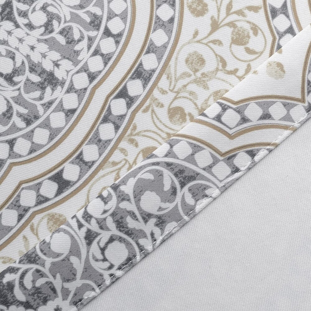 DriftAway Adrianne Pastel Damask Room Darkening Curtain Panel Pair
