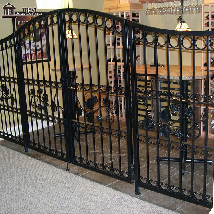 Metal Security Decorative Design Wrought Iron Gate With Grape Garden Gate Iron Fence