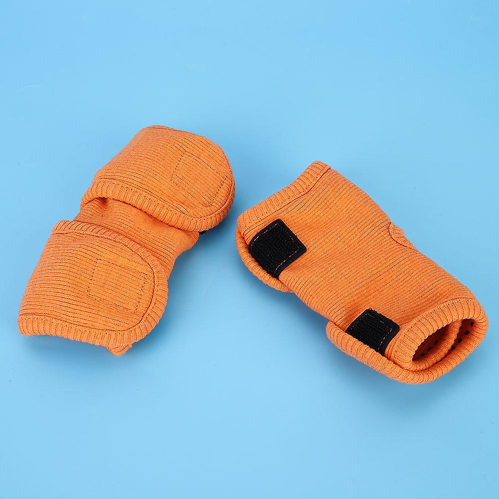 2pcs Dog Cat Leg Brace Elbow Protector Warm Knee Pads Surgery Wound Leggings Guardorange L