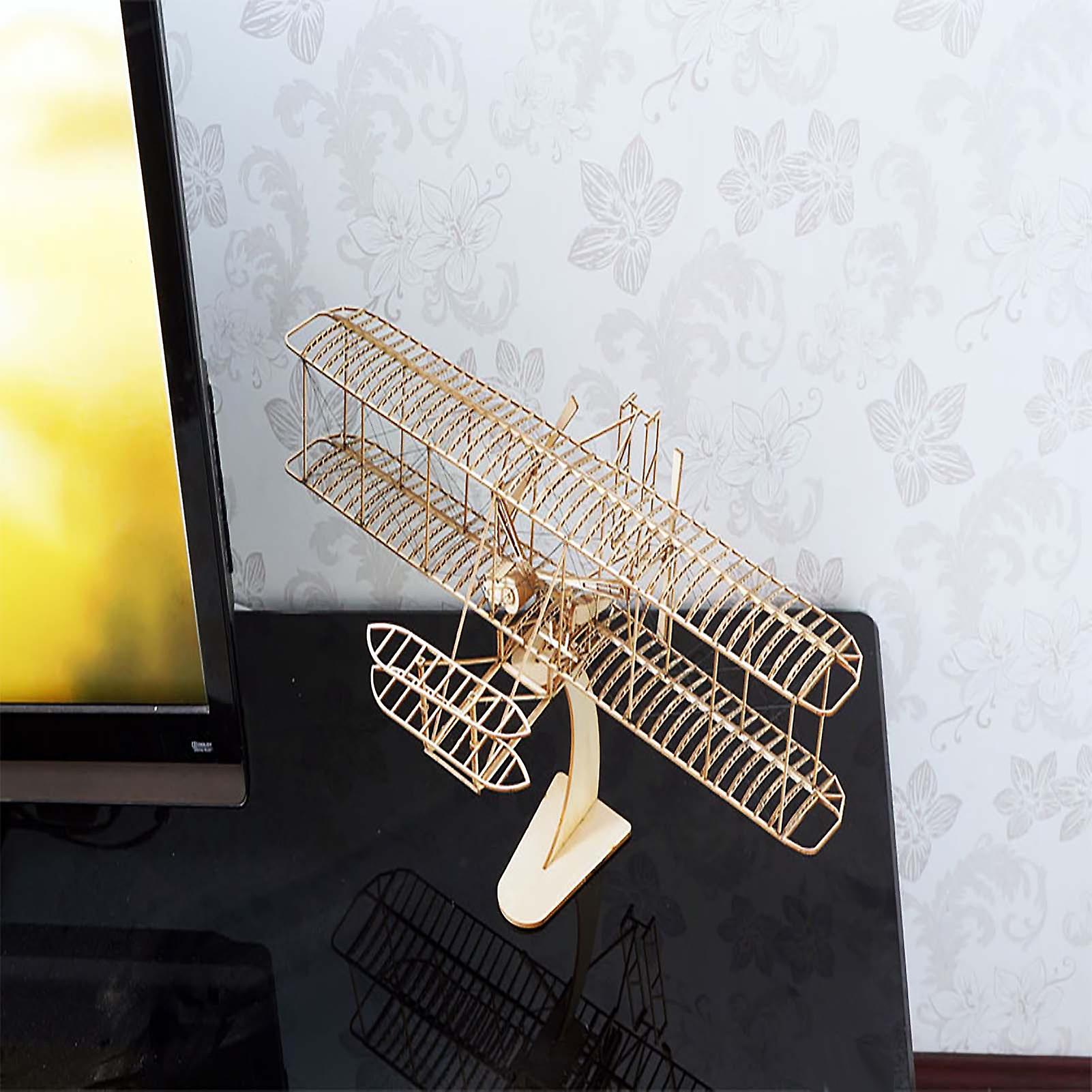 Dwh Vc01 1:18 Scale 510mm Wingspan Diy Airplane Static Wooden Model Aircraft 3d Puzzle Craft Kit Aeroplane With Wooden Box Brain Teaser Educational St