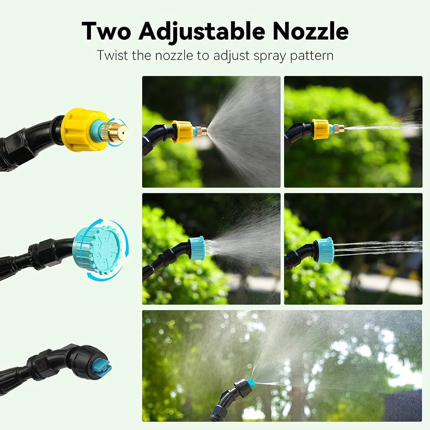 Electric Garden Sprayer Watering Wand Flowers Gardening Electric Water Spray Tools with Telescopic Wand for Yard Lawn Plants