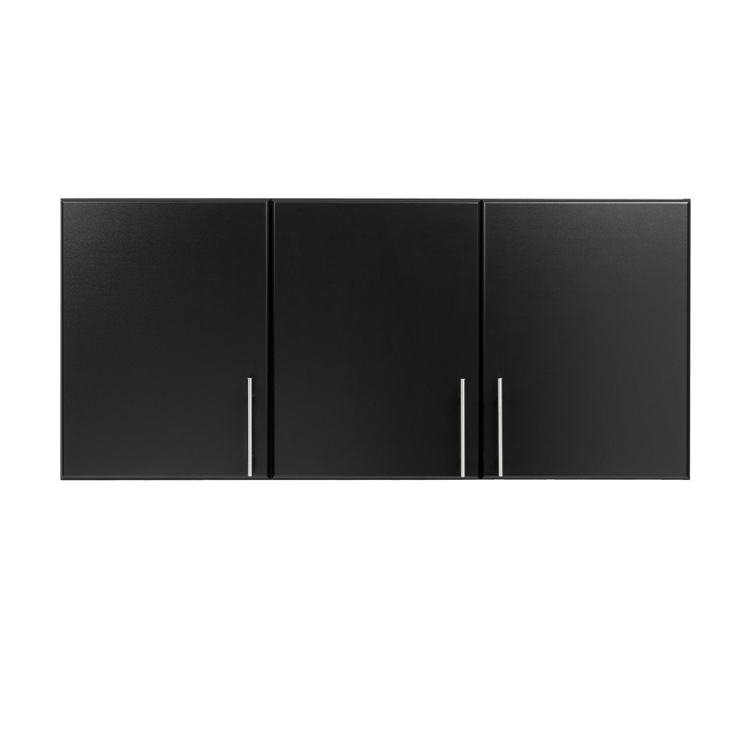 Prepac 2-Shelf and 3-Door Wall Cabinet， Black