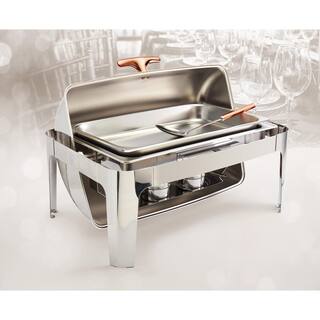 9.5 Qt Rectangular Roll Up Stainless Steel Chafing Dish (5-Piece) TTU-14888-EC