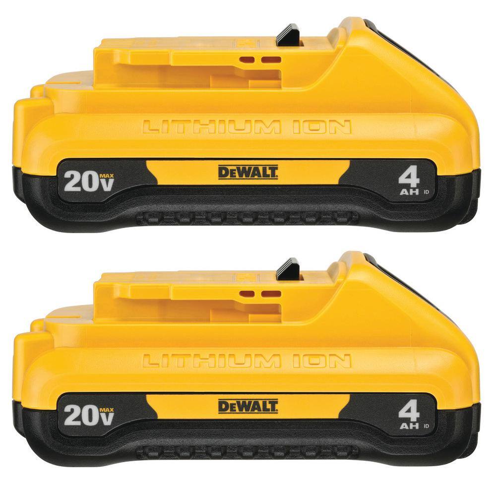 DW 20V MAX Compact Lithium-Ion 4.0Ah Battery Pack (2 Pack) DCB240-2