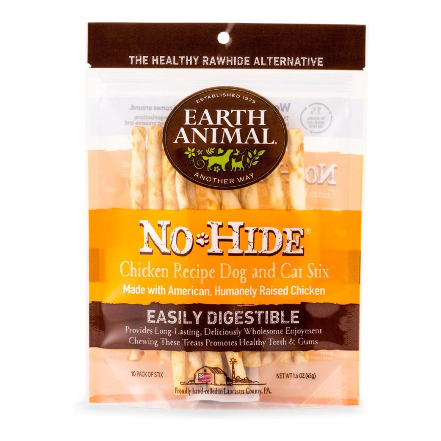 Earth Animal No-Hide Chicken Stix Dog Treats 10pk