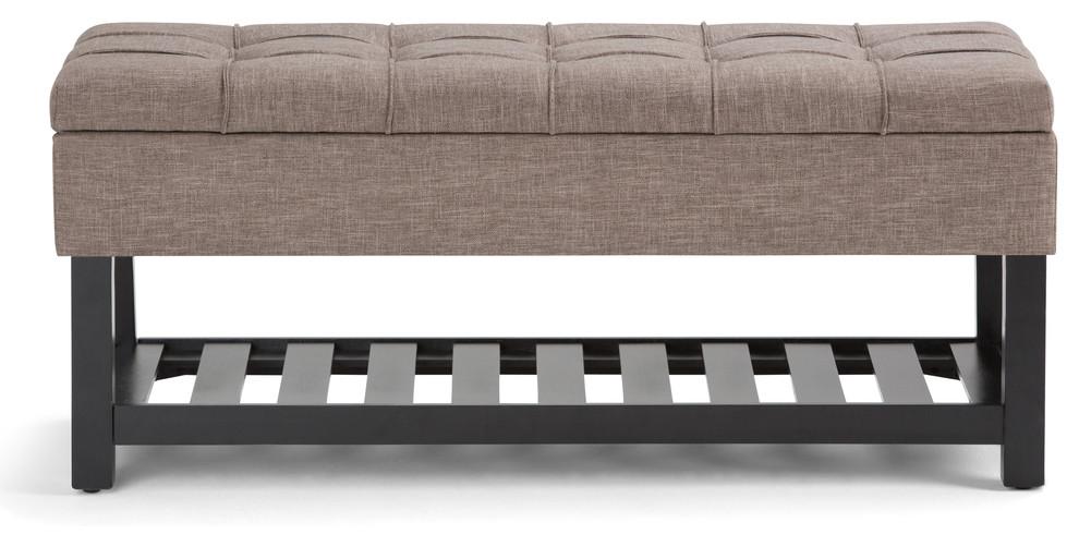 Saxon 44 quotTraditional Ottoman Bench   Transitional   Footstools And Ottomans   by Simpli Home Ltd.  Houzz