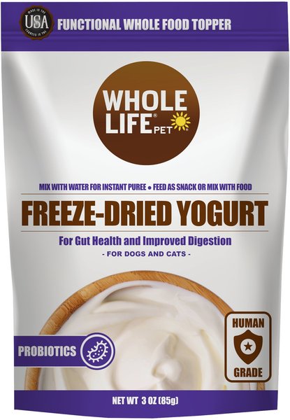 Whole Life Natural Solutions Yogurt Powder Dog and Cat Freeze-Dried Treats， 3-oz bag