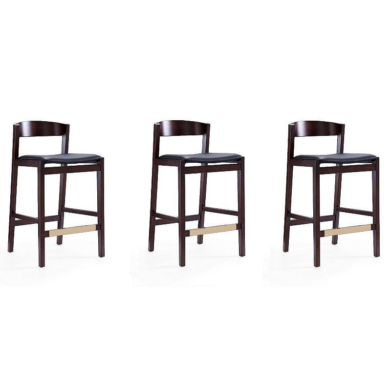 MANHATTAN COMFORT Klismos Counter Stool 3-piece Set