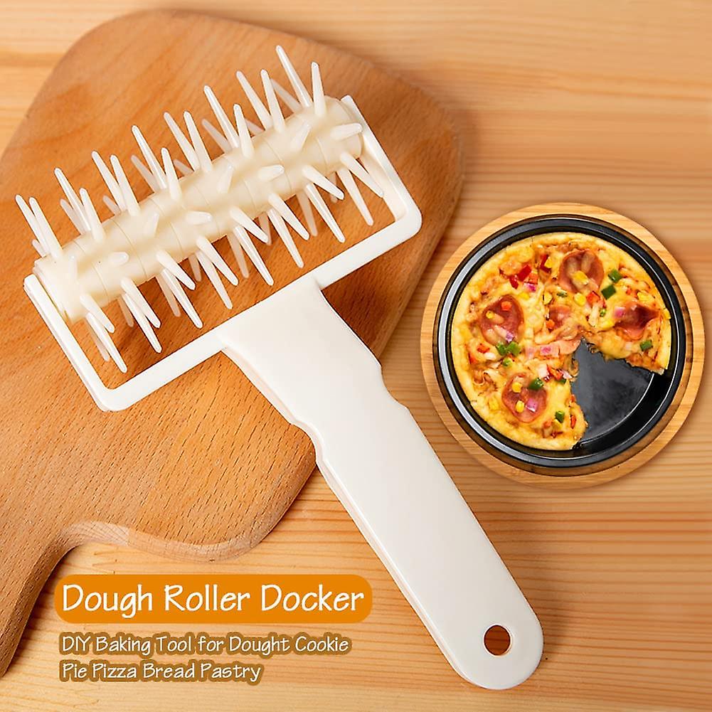 Dough Docker Roller， Time-saver Dough Blistering Killer Bread Docker Needle Roller Dough Pastry Hole Maker Household Baking Pastry Tools For Dough Pie