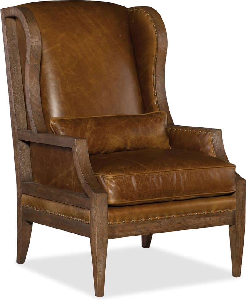 Hooker Furniture Living Room Laurel Exposed Wood Club Chair