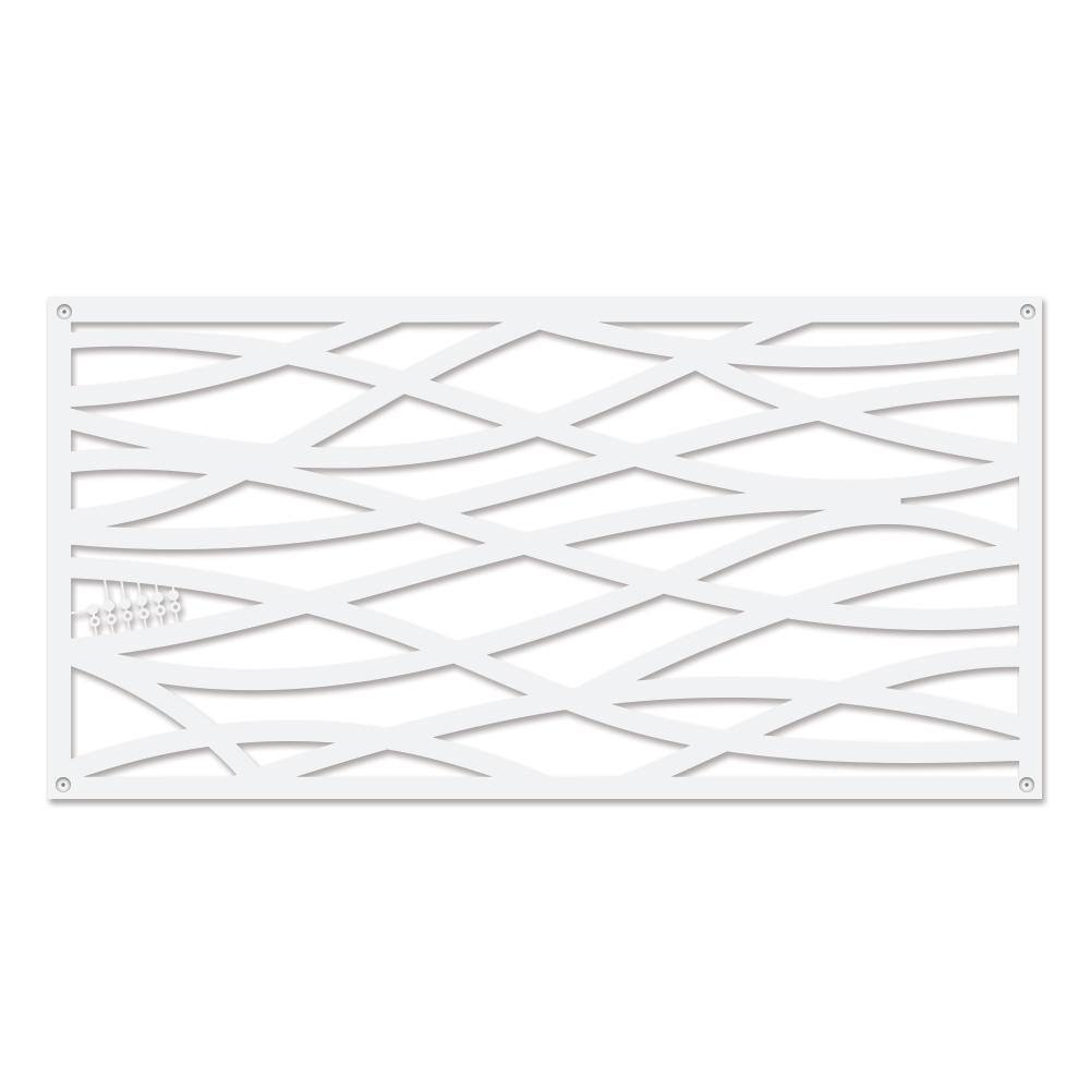 GRID AXCENTS Wave 48 in. x 24 in. White Polypropylene Multi-Purpose Decorative Panel 62401