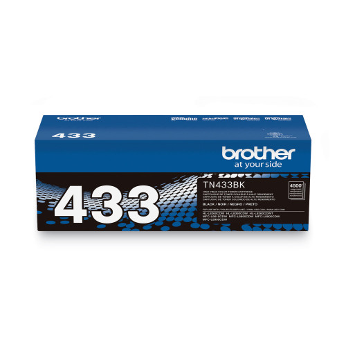 Brother TN433BK High-Yield Toner， 4，500 Page-Yield， Black