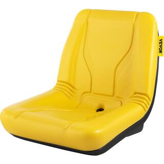 VEVOR Universal Tractor Seat Industrial High Back PVC Lawn and Garden Mower Seat Steel Frame Compact Forklift Seat in Yellow GBZYJOHNDEEREOBRWV0