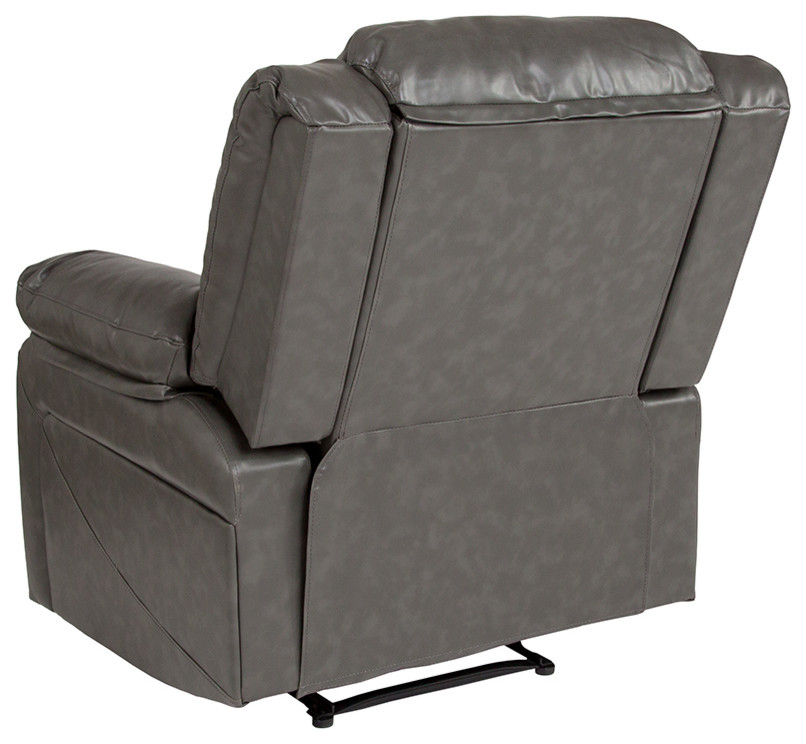 Harmony Series Gray Leather Recliner   Contemporary   Recliner Chairs   by First of a Kind USA Inc  Houzz