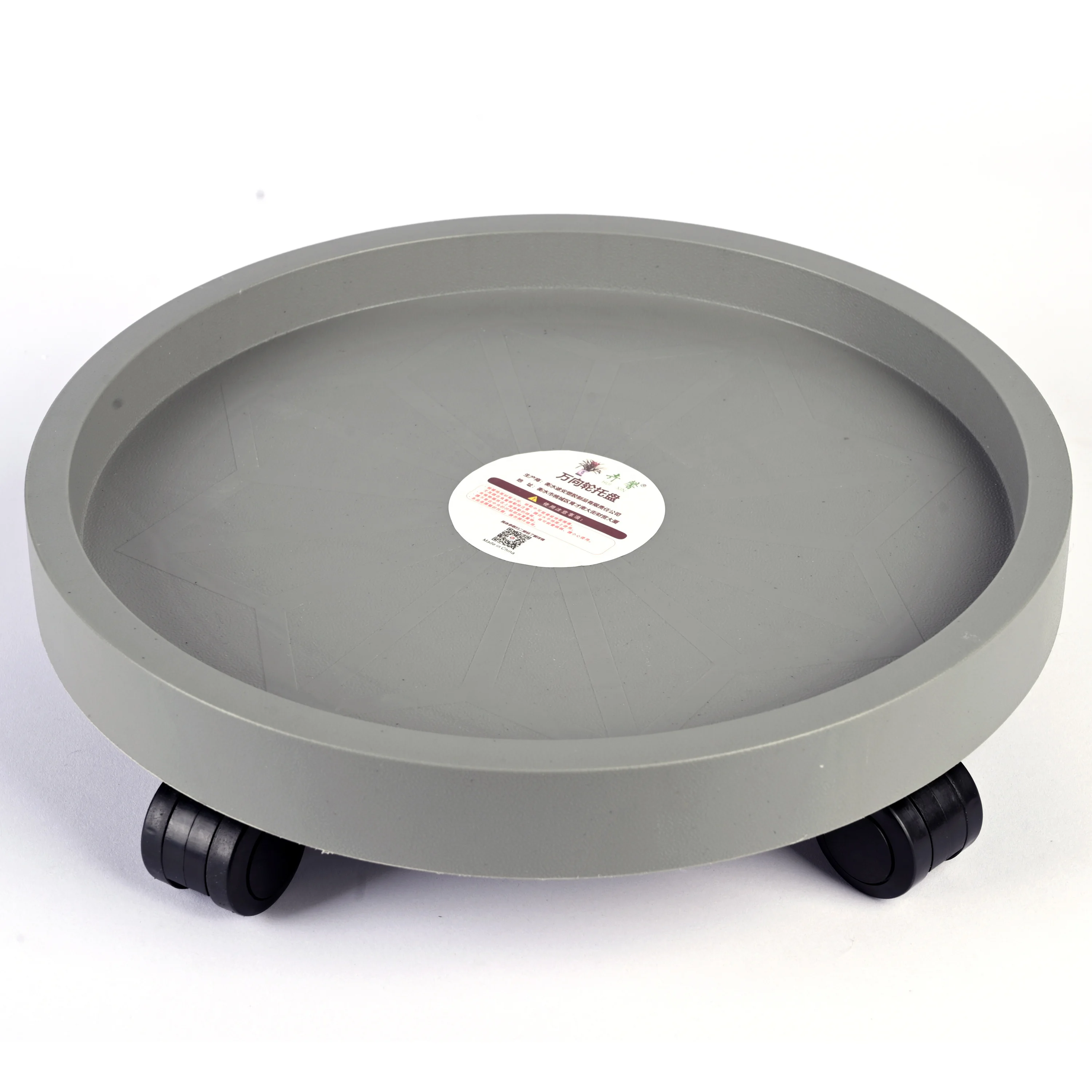 Tempered tray universal wheel can rotate multi color flowerpot plate