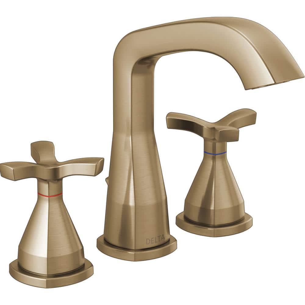 Delta Stryke 8 in Widespread 2Handle Bathroom Faucet in Champagne Bronze