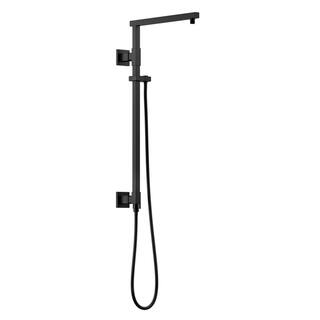 Delta Emerge Angular Modern 26 in. Column Shower Bar in Matte Black 58420-BL