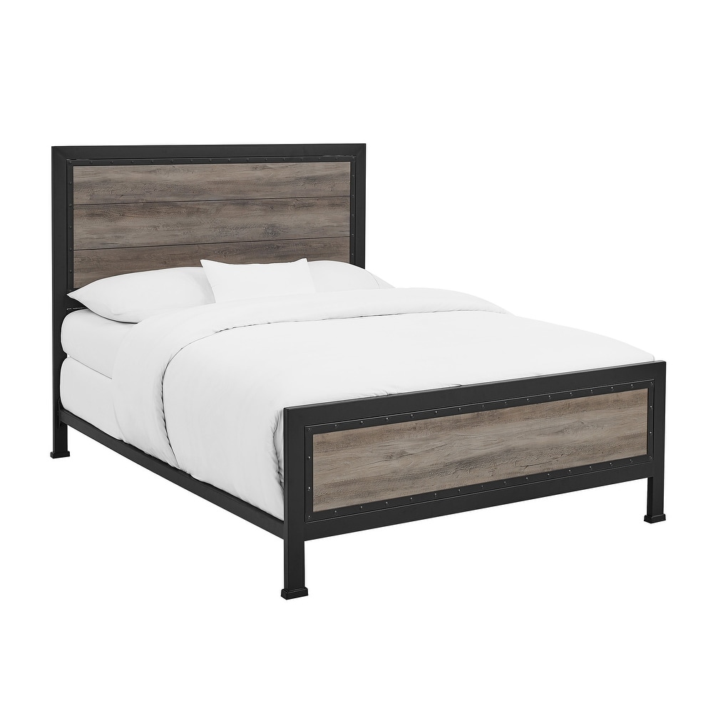 Middlebrook Santos Rustic Metal Queen Panel Bed