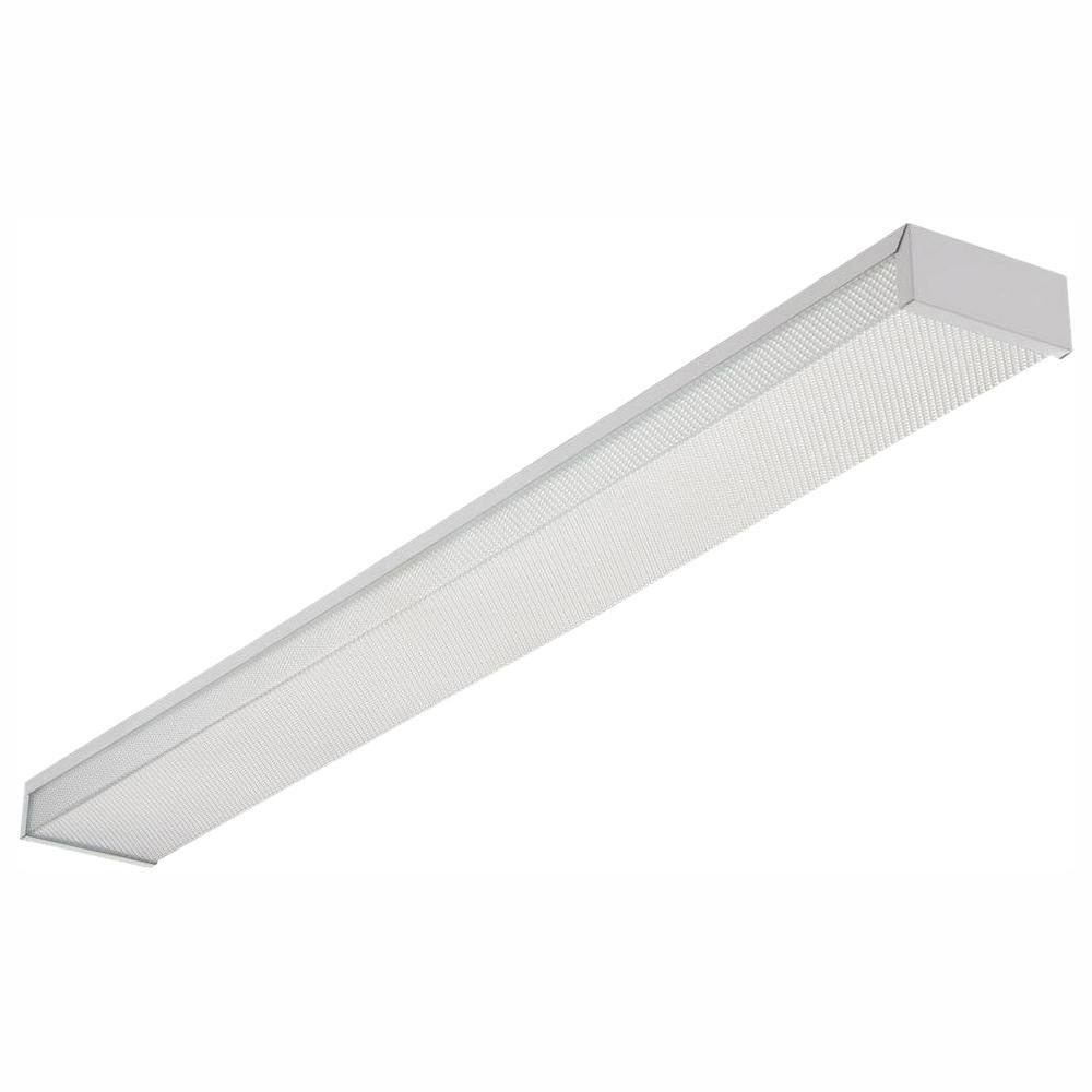 Lithonia Lighting 3348 2L32W WRAP 2-Light White Utility Light Wraparound 3348 2L32W WRAP