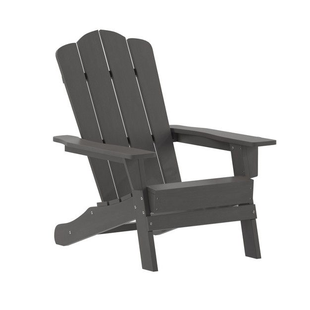 Emma And Oliver Set Of 2 Adirondack Chairs With Cup Holders Weather Resistant Hdpe Adirondack Chairs