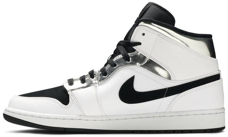 Air Jordan 1 Mid 'White Silver' 554724-121