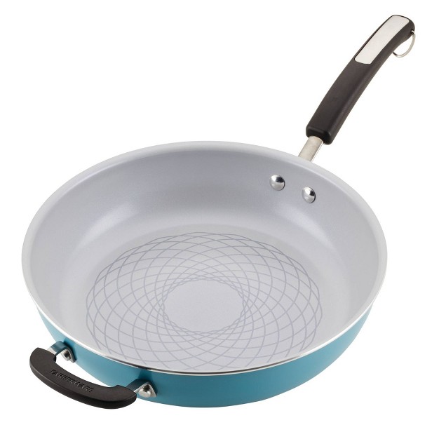 Nonstick Ceramic Deep Frying Pan With Helper Handle