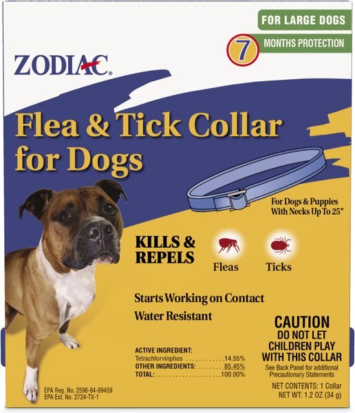 Zodiac Flea and Tick Collar for Dogs， Medium， Large and Giant Breeds