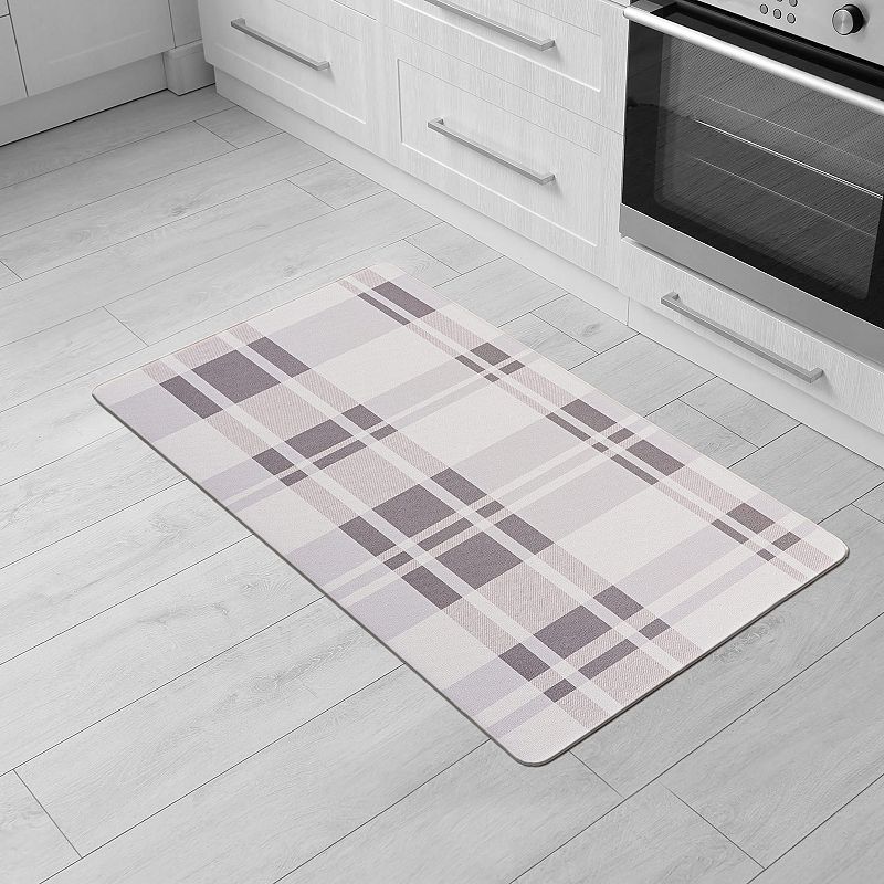 World Rug Gallery Plaid Anti-Fatigue Mat