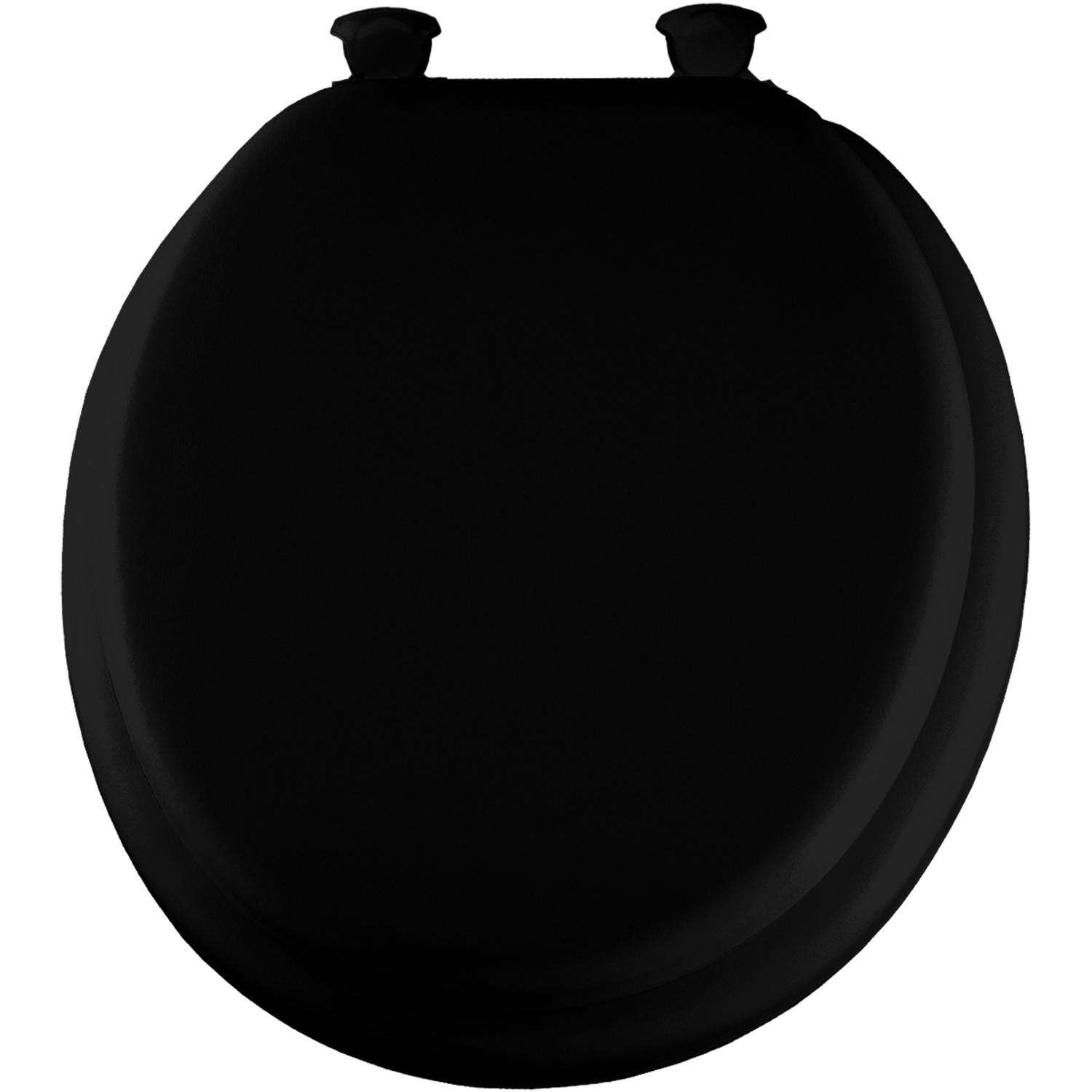 Mayfair by Bemis Eden Round Black Soft Toilet Seat