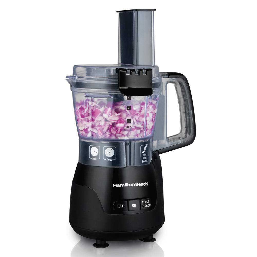 Hamilton Beach 4-Cup 5-Speed Black Stack  Snap Compact Food Processor 70510