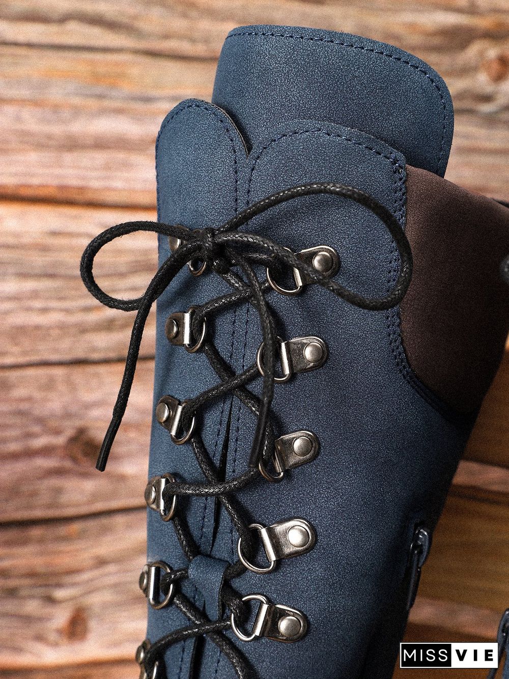 Retro Suede Zipper Martin Combat Boots