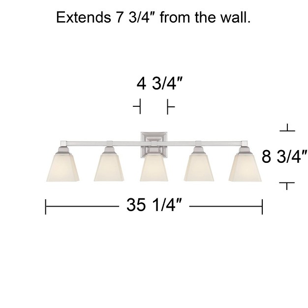 5 light Fixture Etched Opal Glass For Bedroom Bathroom Vanity Living Room House