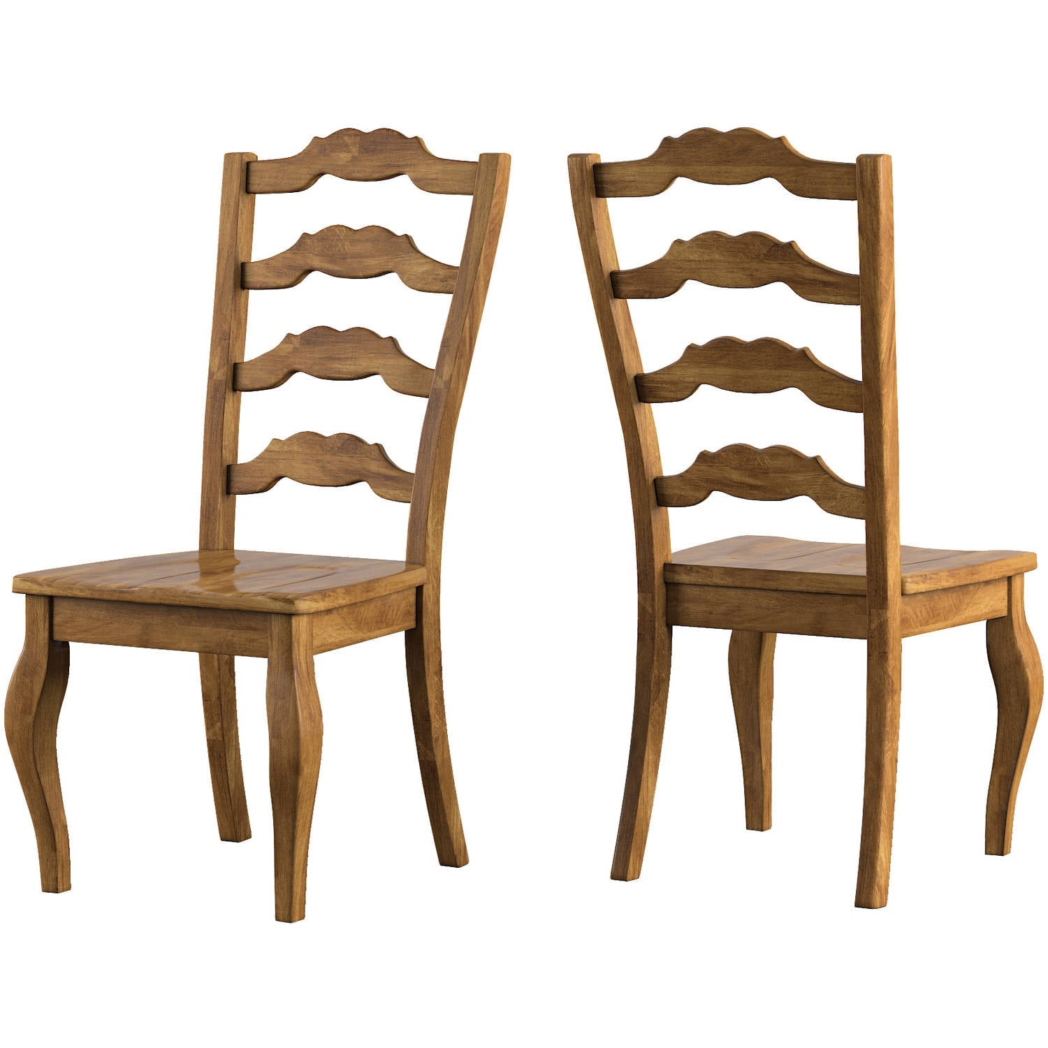 Weston Home Farmhouse Dining Chair with French Ladder Back (Set of 2)