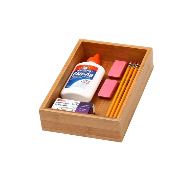 YBM Home Bamboo Kitchen Drawer Organizer Storage Box