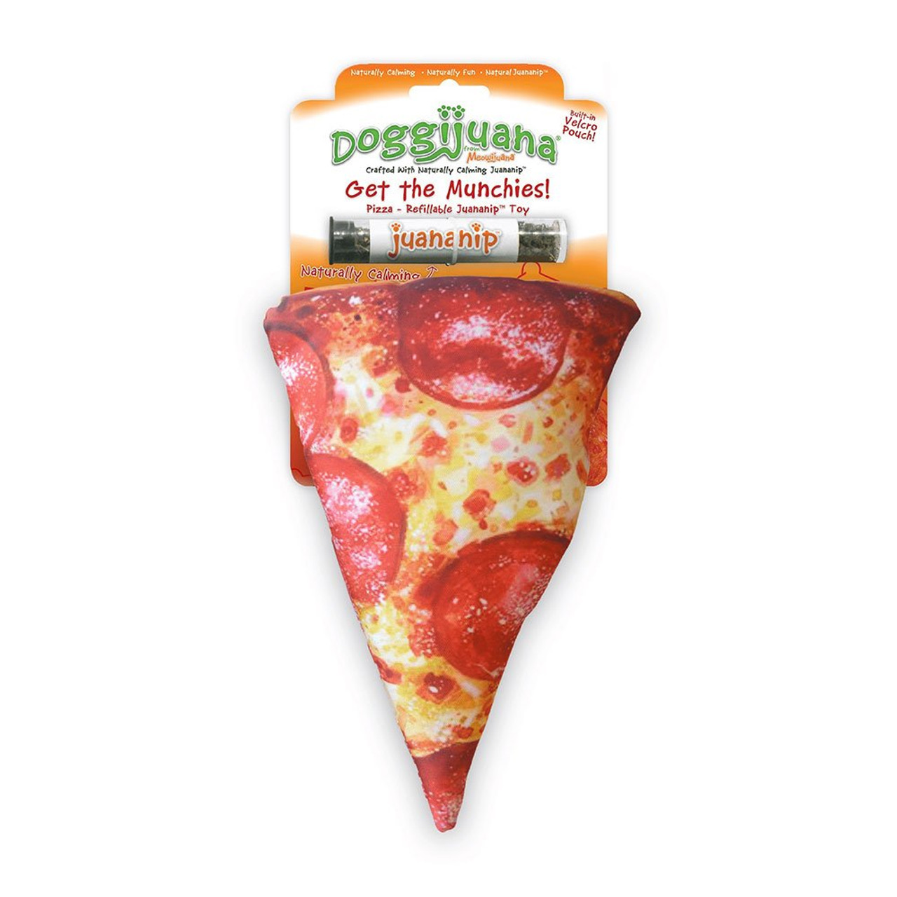 Doggijuana Get the Munchies Pizza Refillable Juananip Dog Toy